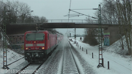 Vista dalla cabina - DB BR 143 (Germania)